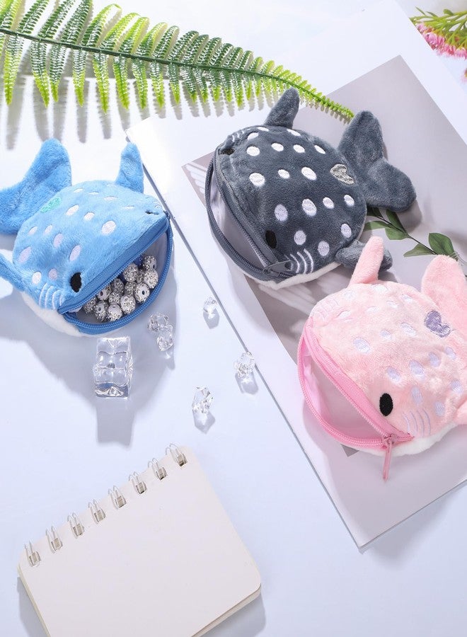 SXoonKing 3Pcs Whale Shark Coin Purse,Cute Wallet,Coin Pouch,Keychain Pouch,Coin Purse Keychain,Shark Stuff,Cute Wallets,Shark Gifts,Kawaii Purse,Small Coin Pouch,Coin Bag Purse for Girls Women - Image 4